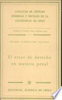 El error de derecho en materia penal