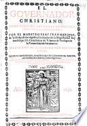 El Governador Christiano, deducido de la vidas de Moysen, y Josue, principes del pueblo de Dios ... Con quatro tablas, etc