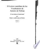 El léxico castellano de los vocabularios de Antonio de Nebrija