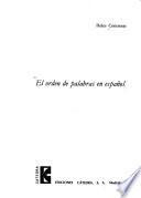 El orden de palabras en español