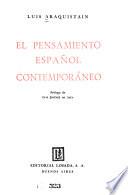 El pensamiento español contemporáneo