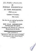 El Poeta Filosofo O Poesias Filosoficas En Verso Pentametro