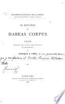 El recurso de habeas corpus