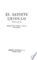 El sainete criollo