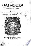 EL TESTAMENTO NVEVO DE NVEstro Señor Iesu Christo