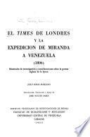 El Times de Londres y la expedicion de Miranda a Venezuela (1806)