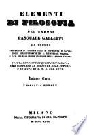 Elementi di filosofia. 4. ed. con aggiunte dell'autore e note