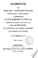 Elementos de gramática castellana-catalana