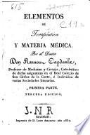Elementos de terapéutica y materia médica