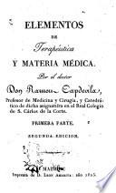 Elementos de terapéutica y materia médica