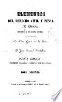 Elementos del derecho civil y penal de España, 2
