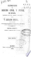 Elementos del derecho civil y penal de España