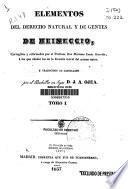 Elementos del derecho natural y de gentes de Heineccio