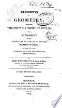 Elements of Geometry ... By John Playfair ... Fourth edition, enlarged
