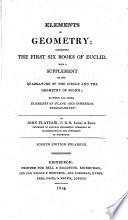 Elements of Geometry; Containing the First Six Books of Euclid ...