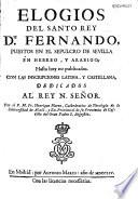 Elogios del santo rey dn Fernando