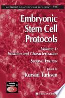 Embryonic Stem Cell Protocols