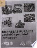 EMRESAS RURALES ? eslabon perdido?