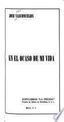 En el ocaso de mi vida