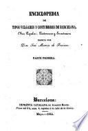 Enciclopedia de tipos vulgares y costumbres de Barcelona