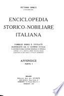Enciclopedia storico-nobiliare italiana