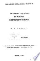 Encuentro Científico de Mujeres Ingenieros Agrónomos