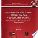Encuentros de mujeres para abrir el diálogo y construir propuestas