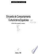 Encuesta de comportamiento cultural de los españoles