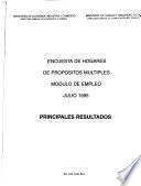 Encuesta de hogares de propósitos múltiples, módulo de empleo