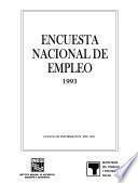 Encuesta Nacional de Empleo 1993. Avance de información. Ene 1993