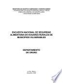 Encuesta nacional de seguridad alimentaria en hogares rurales de municipios vulnerables: Departamento de Oruro