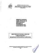 Encuesta nacional sobre proyectos de investigación y desarrollo experimental en ejecución en 1982