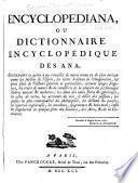 Encyclopedie methodique, ou par ordre de matières: Encyclopédique des ana