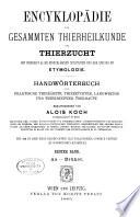 Encyklopädie der gesammten Thierheilkunde und Thierzucht