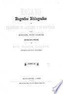 Ensayo biográfico bibliográfico de escritores de Alicante y su provincia