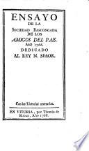 Ensayo de la Sociedad Bascongada de los Amigos del Pais