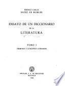 Ensayo de un diccionario de la literatura