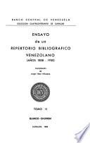 Ensayo de un repertorio bibliográfico venezolano
