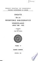 Ensayo de un repertorio bibliográfico venezolano