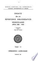 Ensayo de un repertorio bibliográfico venezolano