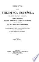 Ensayo de una biblioteca española de libros raros y curiosos
