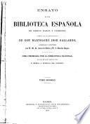 Ensayo de una biblioteca española de libros raros y curiosos