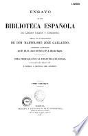 Ensayo de una biblioteca española de libros raros y curiosos