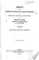 Ensayo de una introduccion al estudio de la legislacion comparada