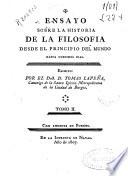 Ensayo sobre la historia de la filosofia