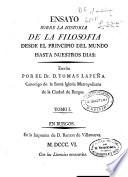Ensayo sobre la historia de la filosofia