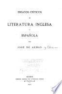 Ensayos críticos de literatura inglesa y española