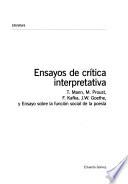 Ensayos de crítica interpretativa