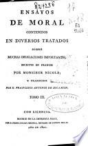 Ensayos de moral: (1801. 404 p.)