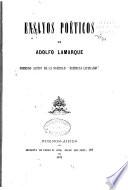 Ensayos poéticos de Adolfo Lamarque